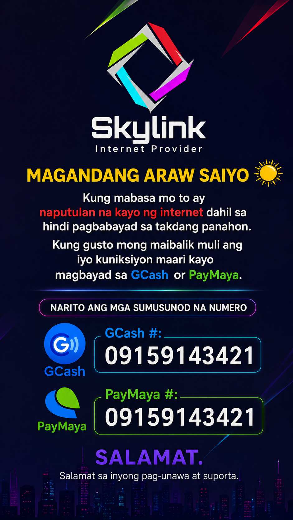 Payment Notice
